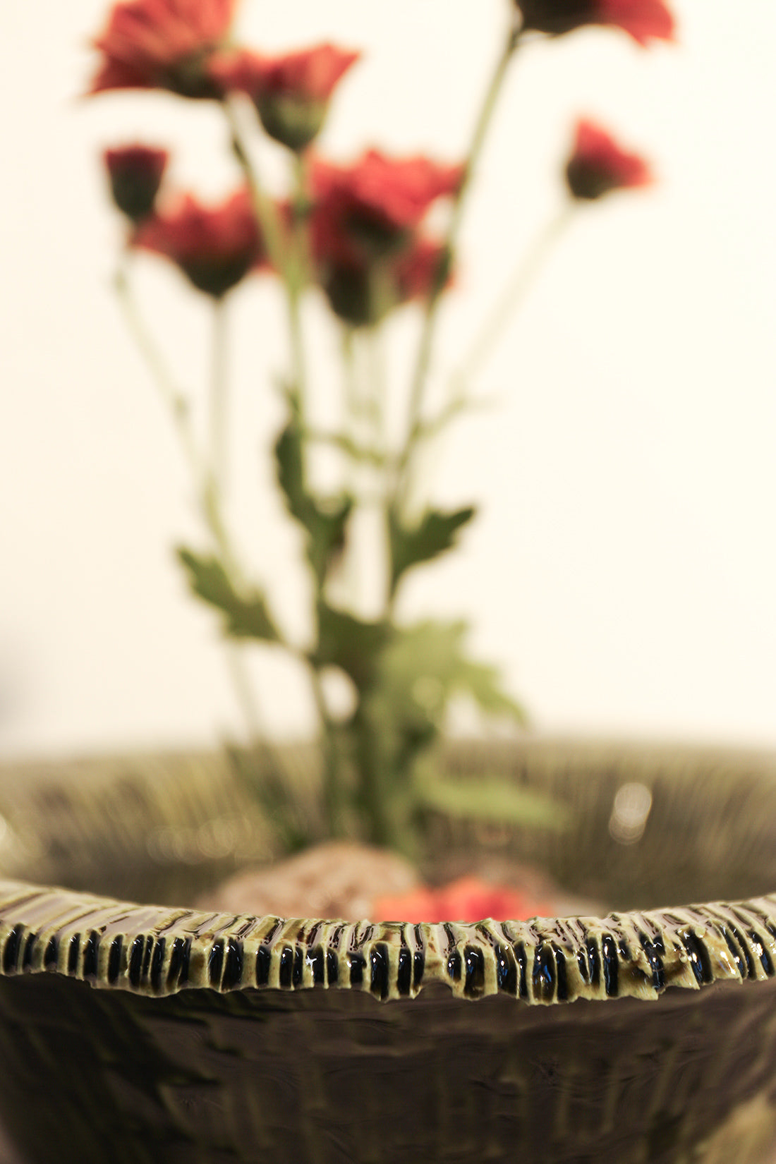 Ikebana Ceramic Plate